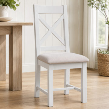 Wynyard Grey Cross Back Dining Chair | Assembled