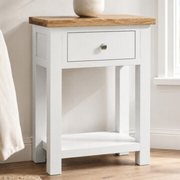 Wynyard White 1 Drawer Small Console Table