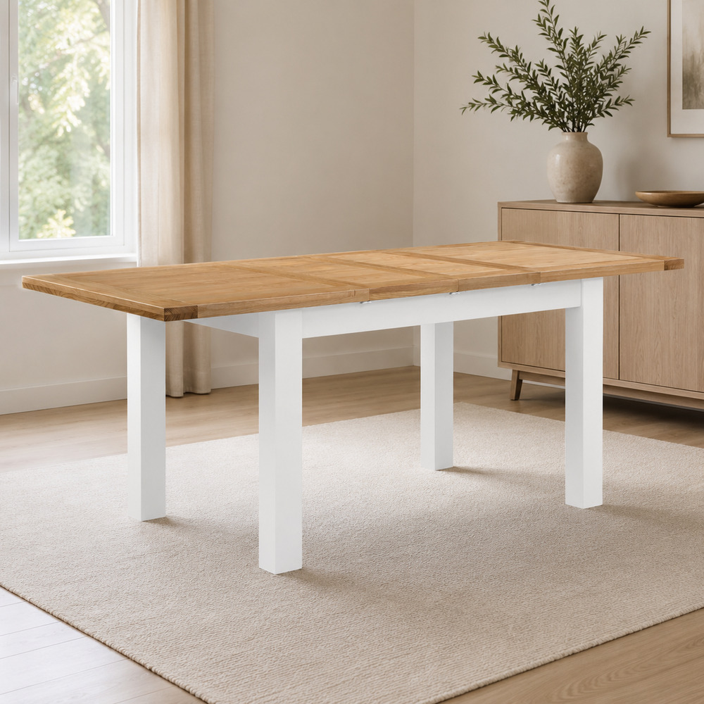 Wynyard White Medium Extending Dining Table | 132cm - 165cm