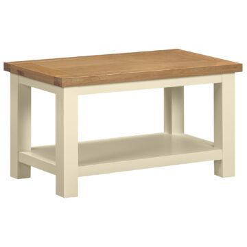 Wynyard Ivory Small Coffee Table With Shelf