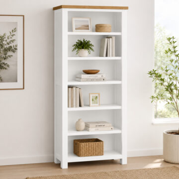 Wynyard White 6' Bookcase