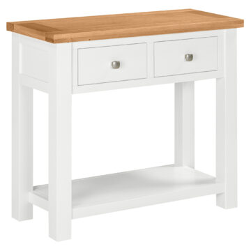 Wynyard White 2 Drawer Large Console Table