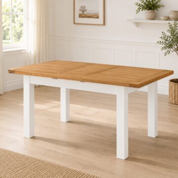 Wynyard White Small Extending Dining Table | 120 - 153cm
