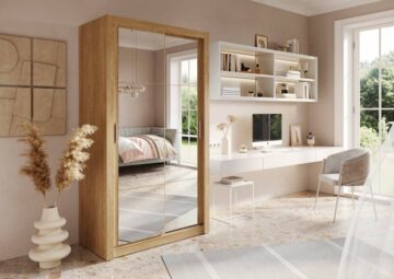 Durango 120cm Sliding Door Wardrobe | Shetland Oak