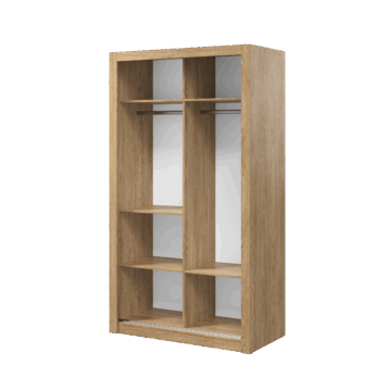 Durango 120cm Sliding Door Wardrobe | Shetland Oak