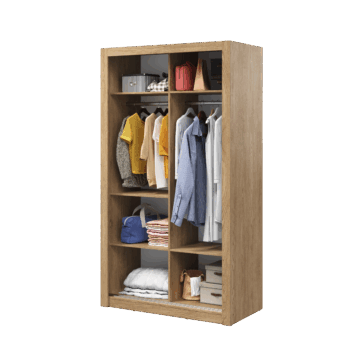 Durango 120cm Sliding Door Wardrobe | Shetland Oak