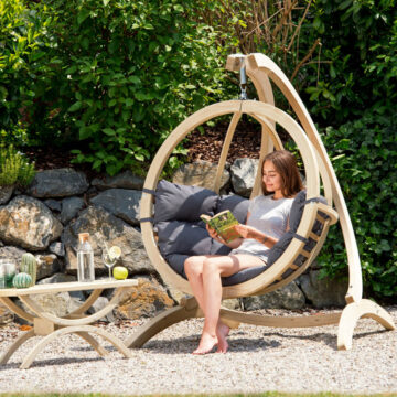 Globo Hammock Single Seater Chair Set - Anthracite