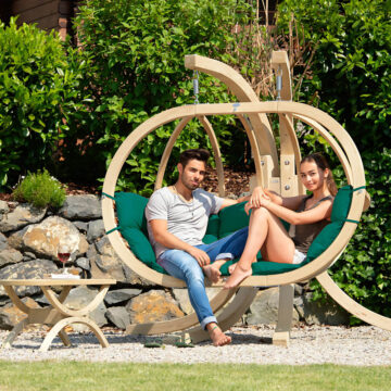 Globo Royal Double Seater Hanging Chair Set - Verde
