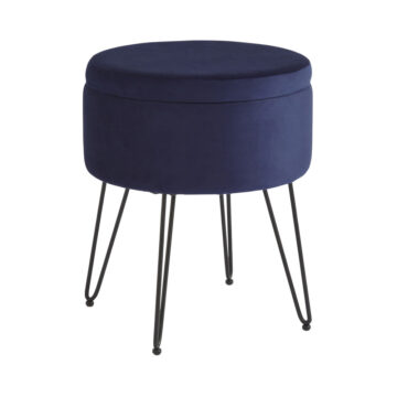 Avery Velvet Storage Stool