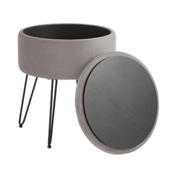 Avery Velvet Storage Stool