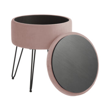 Avery Velvet Storage Stool