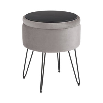 Avery Velvet Storage Stool