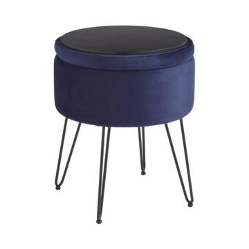 Avery Velvet Storage Stool