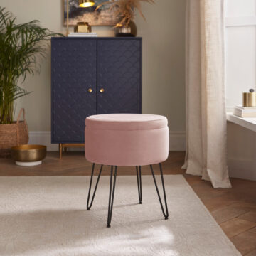 Avery Velvet Storage Stool