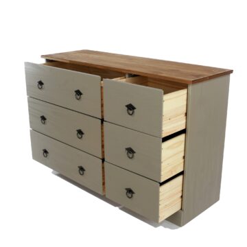 Azusa Grey 3 Over 3 Chest of Drawers