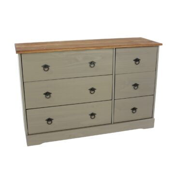 Azusa Grey 3 Over 3 Chest of Drawers
