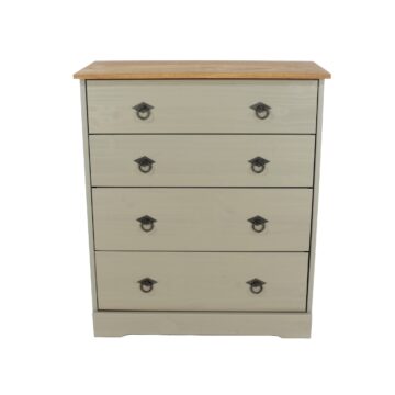 Azusa Grey 4 drawer chest of drawers