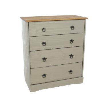Azusa Grey 4 Drawer Chest