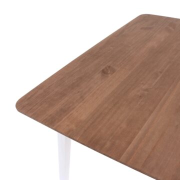 Azusa Premium 120cm Rectangular Dining Table & 2 Benches | White Waxed Pine