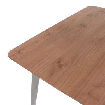 Azusa Premium 140cm Rectangular Dining Table & 2 Benches | Grey Waxed Pine