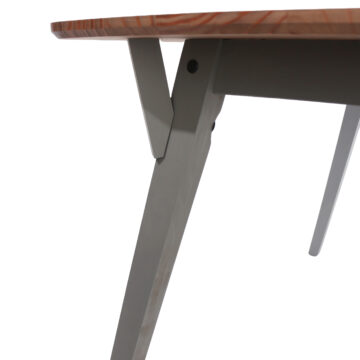 Azusa Premium 140cm Rectangular Dining Table & 2 Benches | Grey Waxed Pine