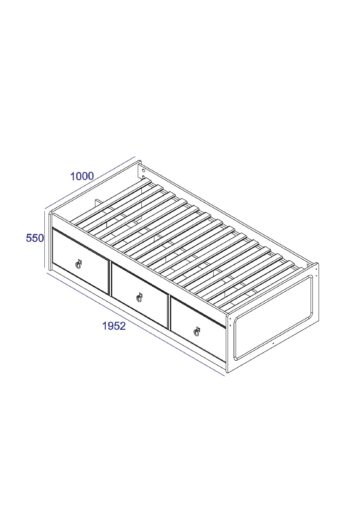 Azusa Grey Pine 3′ Single Cabin Bed