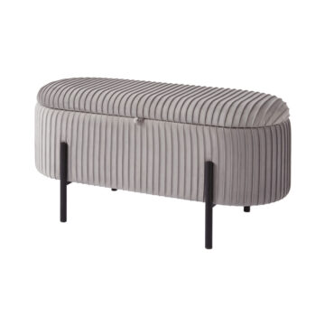 Cairo Grey Storage Ottoman