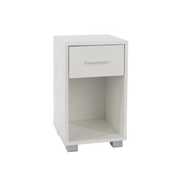 Clermont White 1 Drawer Bedside Table