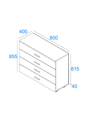 Clermont White 4 Drawer Chest