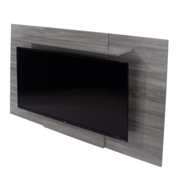 Clermont Grey-Oak Effect TV Display Wall Panel - Extendable or Fixed Media Panel with Adjustable Shelf for TVs