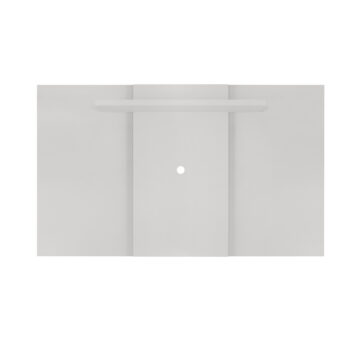 Clermont White TV Display Wall Panel - Extendable or Fixed Media Panel with Adjustable Shelf for TVs
