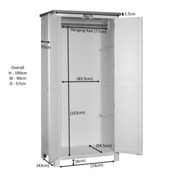 Wynyard White Double Wardrobe