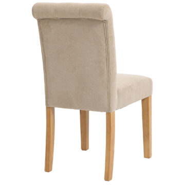Dining Chair Collection Fabric Button-backed Chair | Sand | Assembled