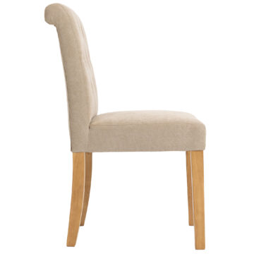 Dining Chair Collection Fabric Button-backed Chair | Sand | Assembled