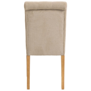Dining Chair Collection Fabric Button-backed Chair | Sand | Assembled