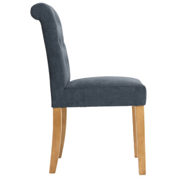 Dining Chair Collection Fabric Button-backed Chair | Slate | Assembled