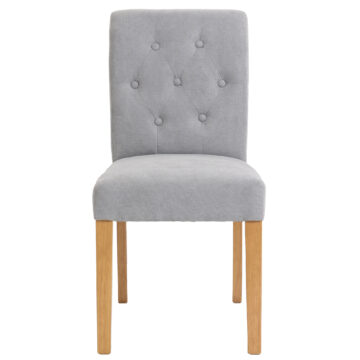 Dining Chair Collection Fabric Button-backed Chair  in Stone