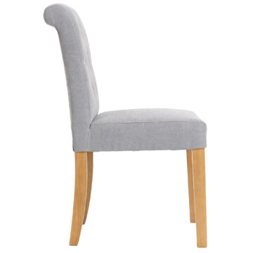 Dining Chair Collection Fabric Button-backed Chair | Stone