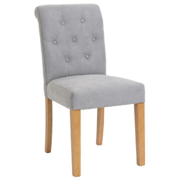 Dining Chair Collection Fabric Button-backed Chair  in Stone