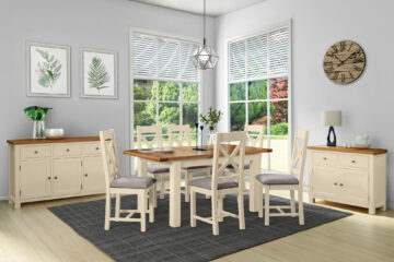 Wynyard Ivory Extending Dining Table | 120 – 153cm