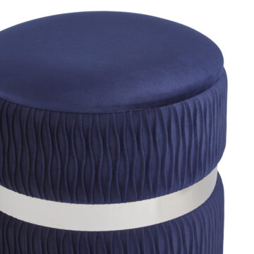 Eden Blue Velvet Storage Stool