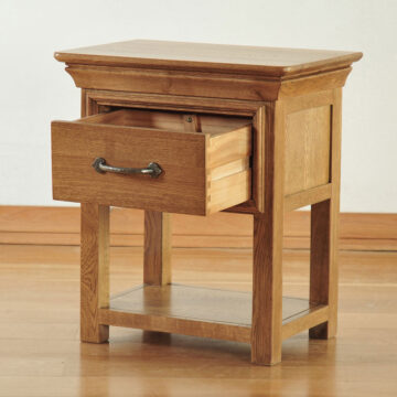 Parisian Oak 1 Drawer Lamp Table | Assembled