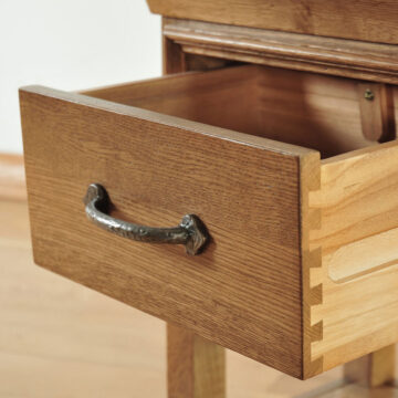 Parisian Oak 1 Drawer Lamp Table | Assembled