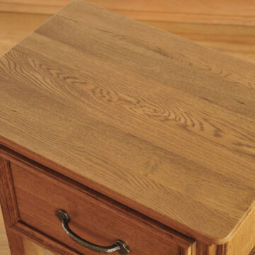 Parisian Oak 1 Drawer Lamp Table | Assembled