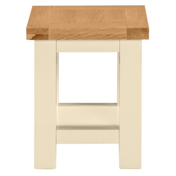 Wynyard Ivory Lamp Table | Oak Finish Top