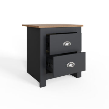 Fife Slate Blue 2 Drawer Bedside Cabinet