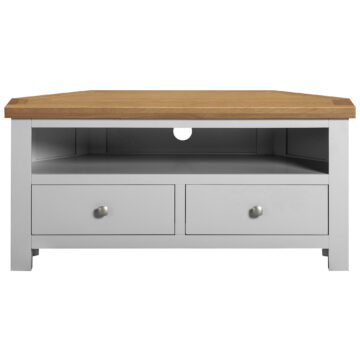 Wynyard Grey 2 Drawer Corner TV Unit 105cm | Assembled
