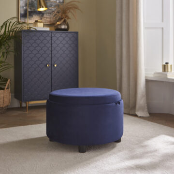 Leylani Tray Top Velvet Stool