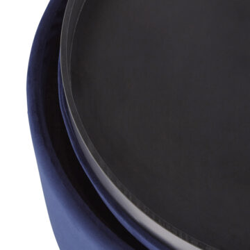 Leylani Blue Tray Top Velvet Stool