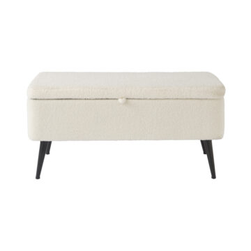 Lola Boucle Teddy Ottoman Storage Bench